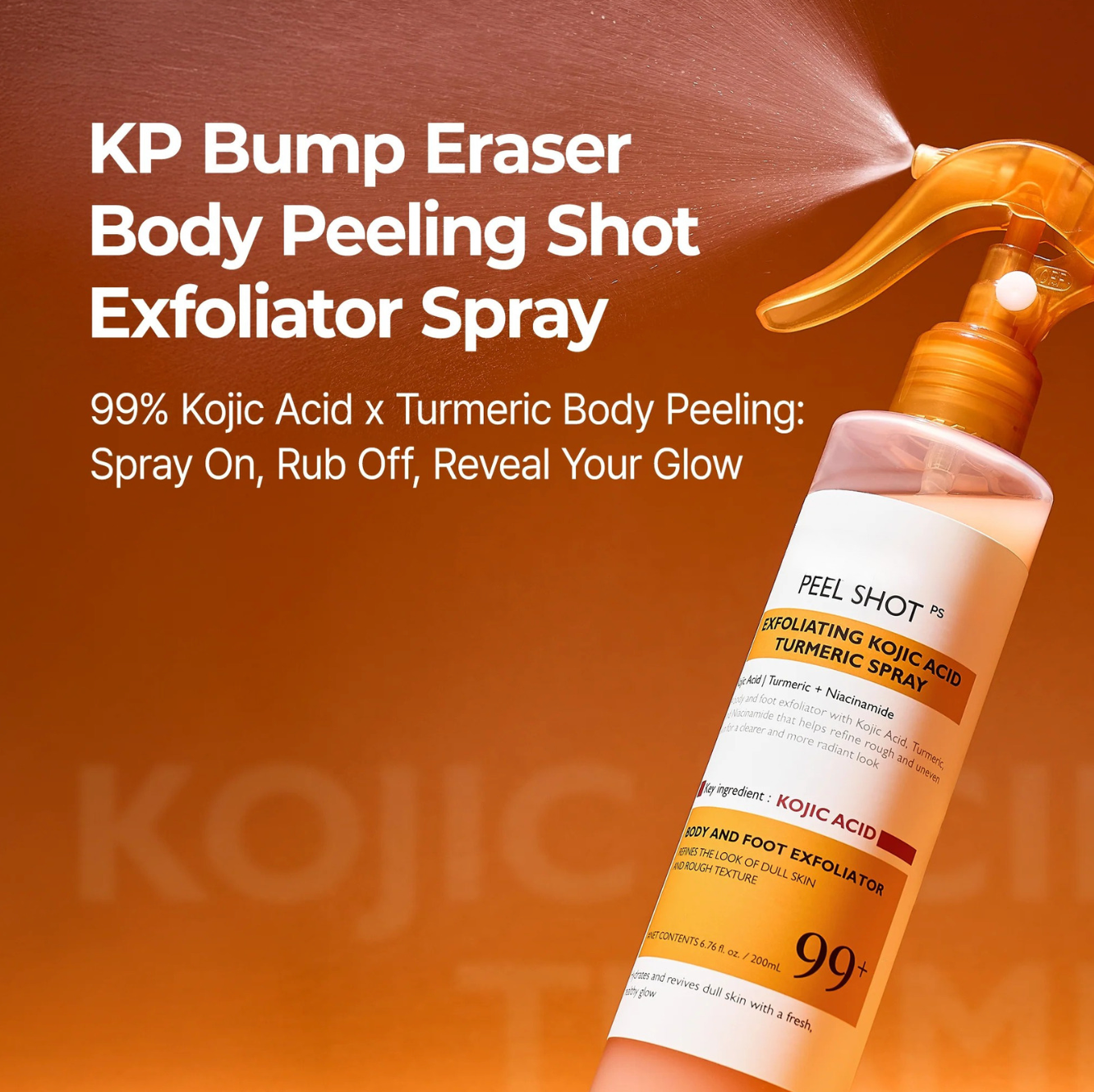 Exfoliating Kojic Acid Turmeric Body Spray