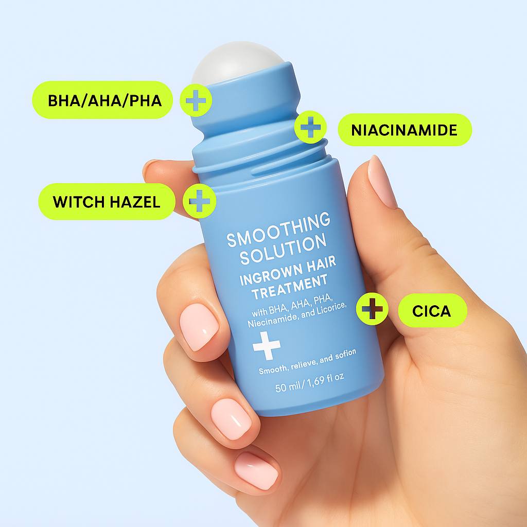 SmoothGlow™ Ingrown Hair & Soothing Serum – 1+1 FREE